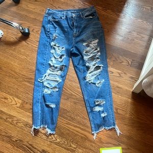 American eagle size 12 short curvy mom jeans